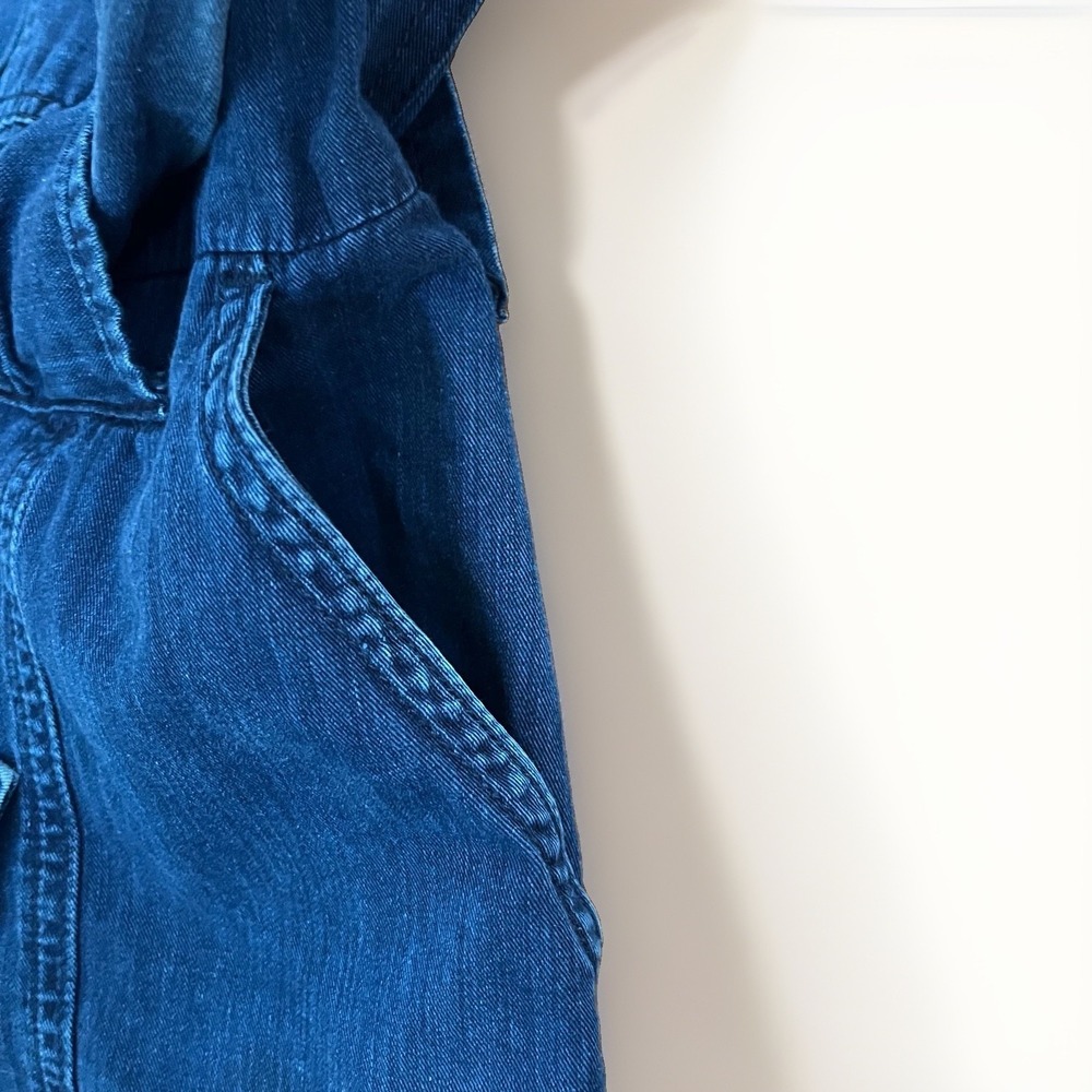 Rachel Comey Denim Jumpsuit Size 0 Womens Blue 3/4 Sleeve Utility Romper - Picture 7 of 16